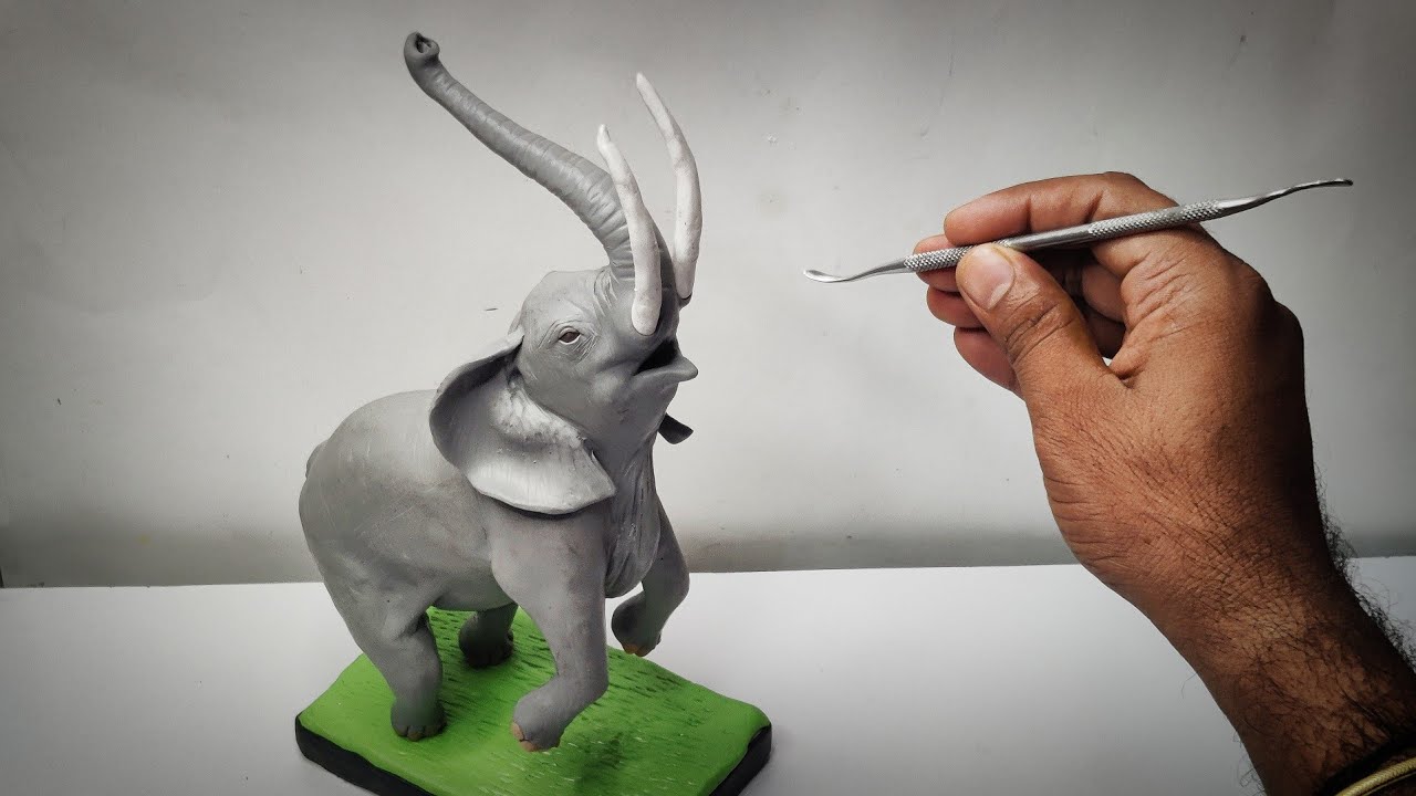 diy-elephant-how-to-make-elephant-out-of-clay-clay-animals-clay