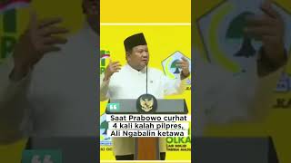 Saat Prabowo curhat 4 kali kalah pilpres, ngabalin ketawa #beritaterkini