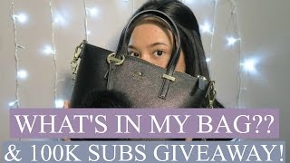 What's in my bag? & 100k Subscribers Giveaway!