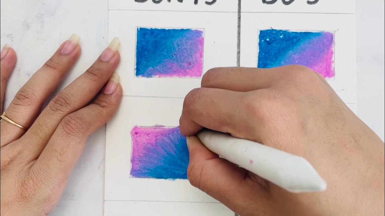 How to use blending stumps on oil pastel Blending Techniques