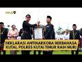 DEKLARASI ANTINARKOBA BERBAHASA KUTAI, POLRES KUTAI TIMUR RAIH MURI