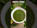 2 Minute Dhaniya Pudina Ki Chatpati Chutney 😋 | Viral Dhaniya Podina Chutney Recipe #food #chutney