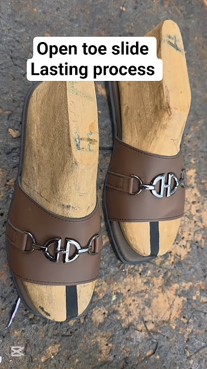 open toe slide for ladies...lasting process #handcraftedshoes #shoemaking #handmadeseller