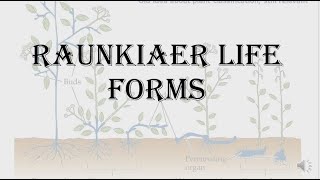 | Raunkiaer Life forms | Classification of Life forms HPU BSc 1st Year