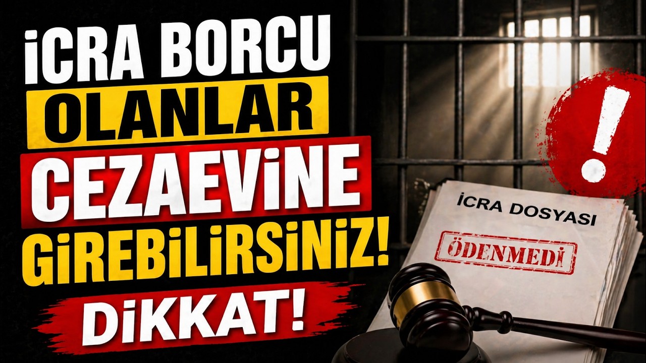 İCRA BORCU OLANLAR CEZAEVİNE GİREBİLİRSİNİZ ! DİKKAT EDİN
