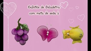 Enfeite de geladeira com meia de seda