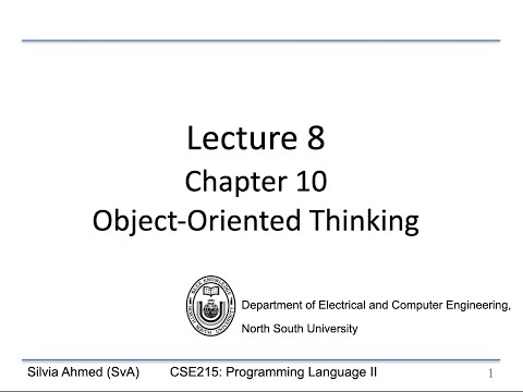 8 1 OO Thinking Class abstraction and encapsulation
