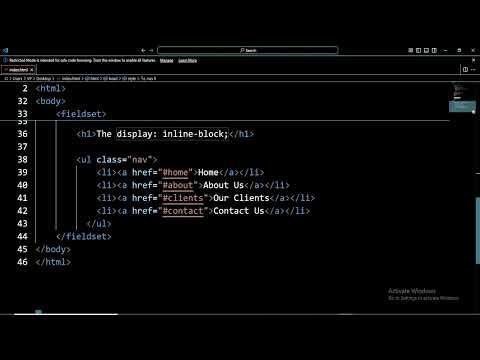 Html CSS Tutorial 360 Using display inline-block to Create Navigation Links - Html CSS JavaScript