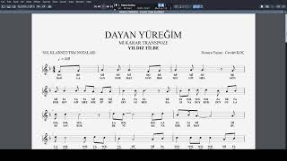 DAYAN YÜREĞİM  - YILDIZ TİLBE NOTA Resimi