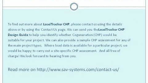 CHP Units from SAV Systems