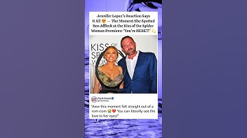 Jennifer Lopez’s Surprised Reaction Seeing Ben Affleck at the Premiere 💖#jenniferlopez #hollywood