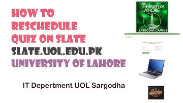 How to Reschedule Quiz On Slate