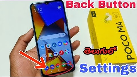 poco m4 5g back button settings telugu 2024||how to enable to home key back button telugu