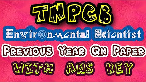 TNPCB|Environmental Scientist previous year question with answer|Don