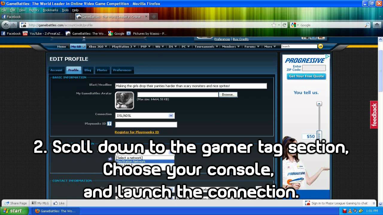 How to verify gamertags for Gamebattles YouTube