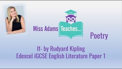 If, by Rudyard Kipling - Analysis