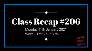 Recap 206 Class Summary: 11/1/21 (fully interactive online classes)