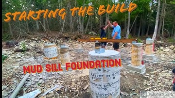 Off-Grid Cabin | Starting the build Installing Mud Sill Foundation | How to build a strong cabin.