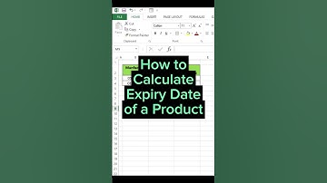 The Ultimate Guide to Calculate expiry date in excel #expiry #expirydate