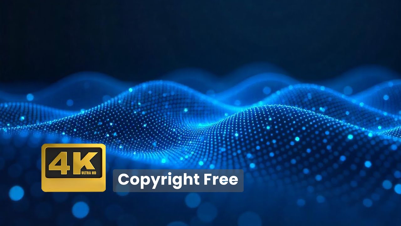 Live Wallpaper Mesmerizing Blue Wave Particle Flow in 4K