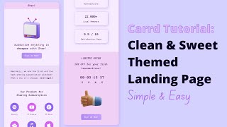 How to Make Clean & Sweet Themed Landing Page | Carrd Tutorial screenshot 1