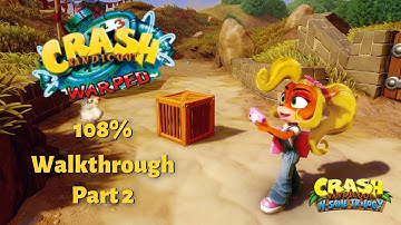 Crash Bandicoot 3: Warped (N. Sane Trilogy) 108% Walkthrough Part 2 - Warp Room 2