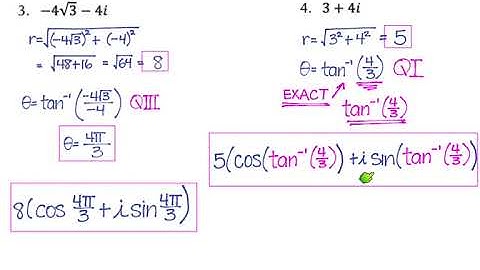8 3 Polar Form of Complex Numbers lesson notes