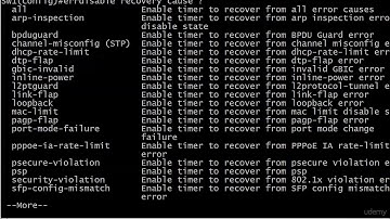 032 Memory 11  Port Security Sticky Addresses  Errdisable Recovery Command