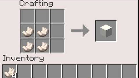 Minecraft Crafting Recipe - Block of Quartz / Quartz Block