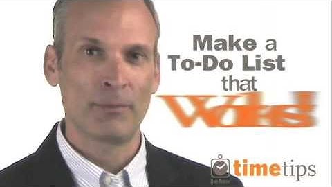 Day-Timer Time Tip - Make a to-do list that works