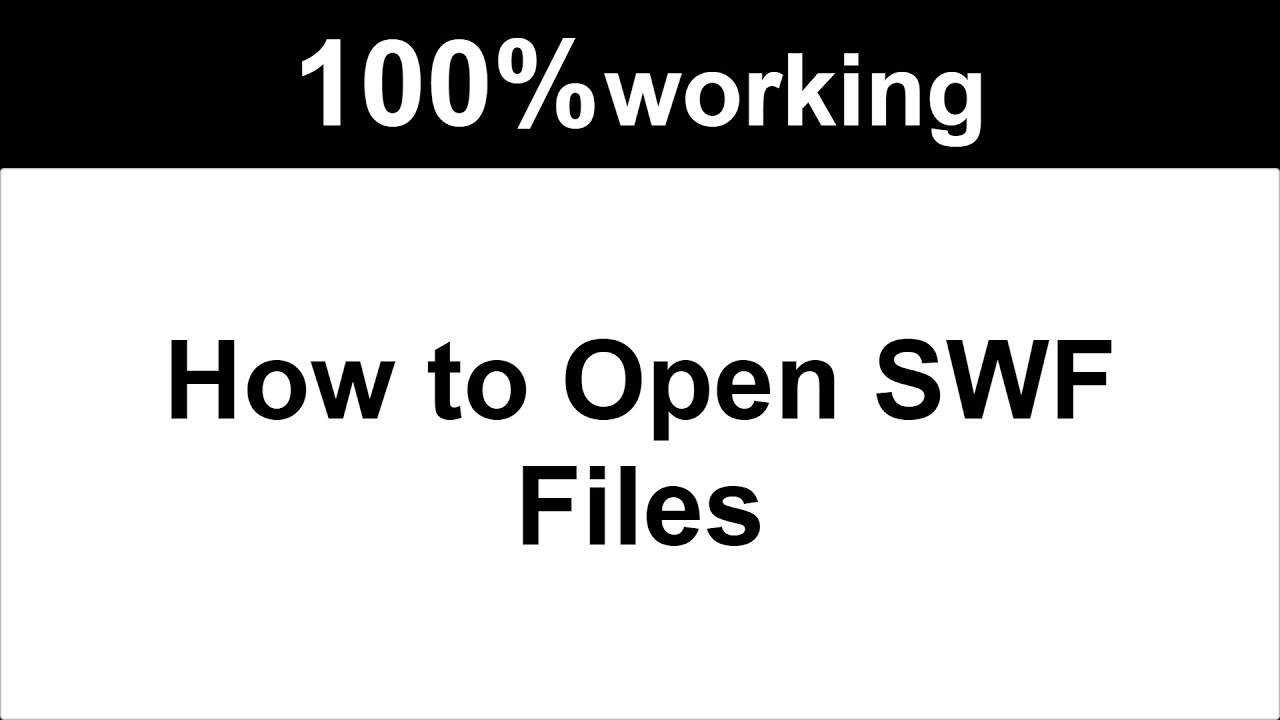open .swf files