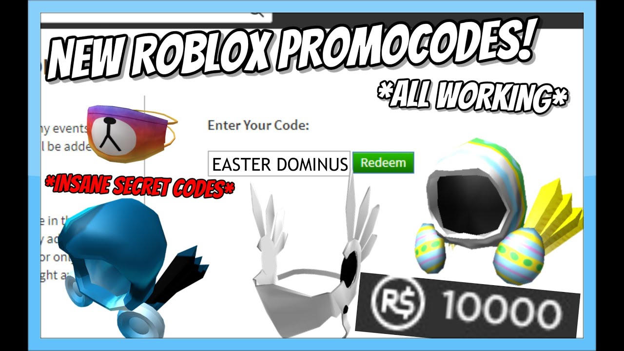 April New Roblox Promo Codes New Free Items 2020 Roblox Youtube - free roblox dominus code