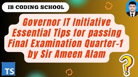 Final Examination Tips by Sir Ameen Alam, TypeScript Quarter-01  #governorsindhinitiative #piaic