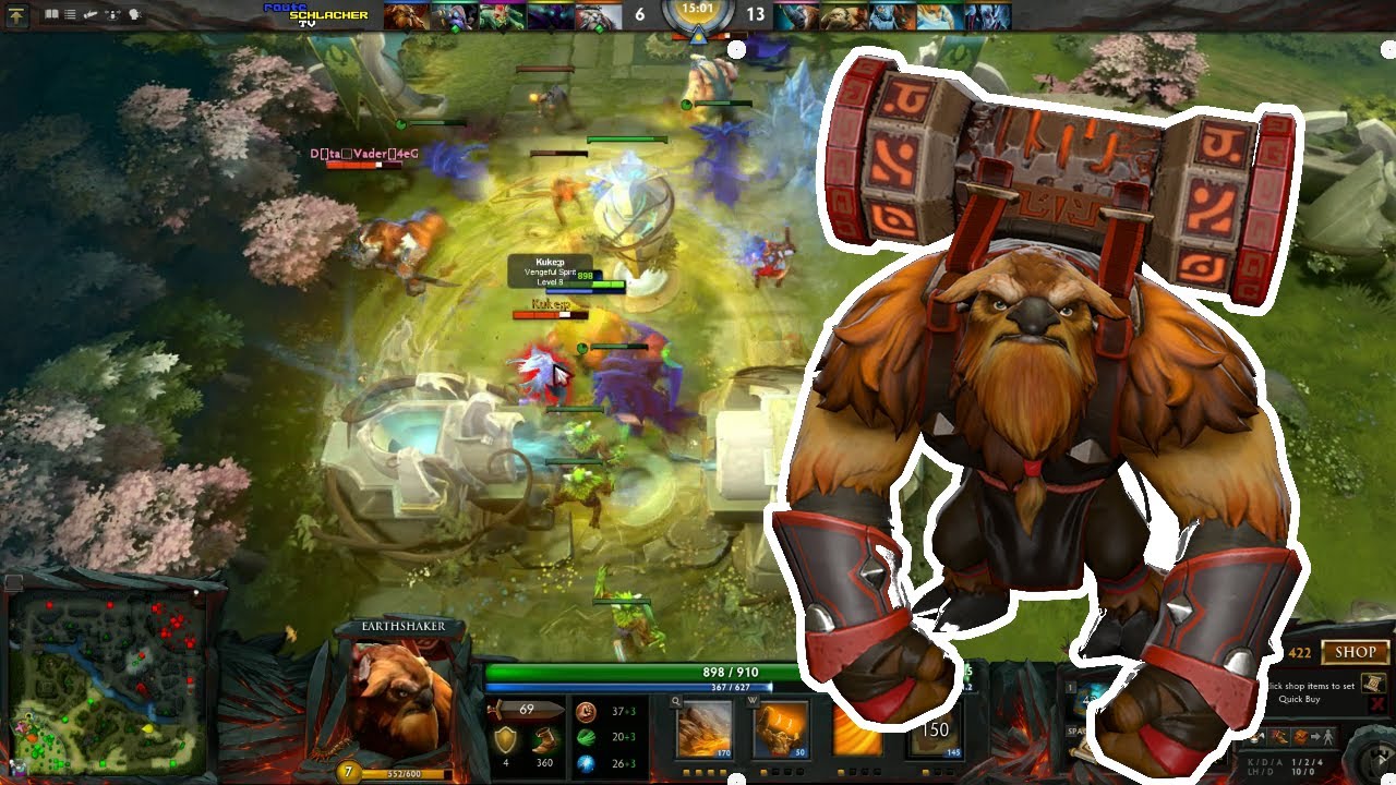 Dota 2 Gameplay 39 Earthshaker Support German Youtube