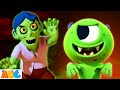 Green spooky zombie had a little monster  3d halloween songs for kids