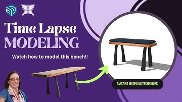 Sketchup Time Lapse Modeling - Flowyline Bench - Watch as I model this cool bench using Curviloft!