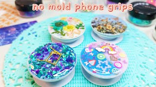 no mold resin phone grips • resin pop socket • resin crafts • resin diy • resin fails • happy arts