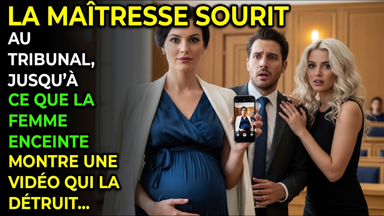 La Maîtresse Sourit Au Tribunal — Jusqu’À Ce Que L’Épouse Enceinte Montre Une Vidéo Qui La Détruit…