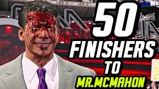WWE 2K17 - 50 Finishers To Vince McMahon!
