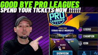 CSR2 Pro Leagues showdown will be gone forever. ( reminder spend your tickets)