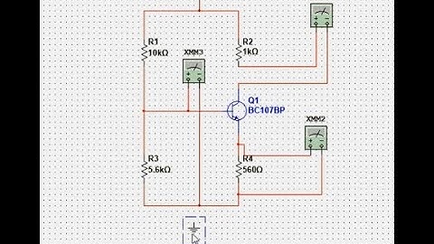Voltage divider bias circuit using multisim