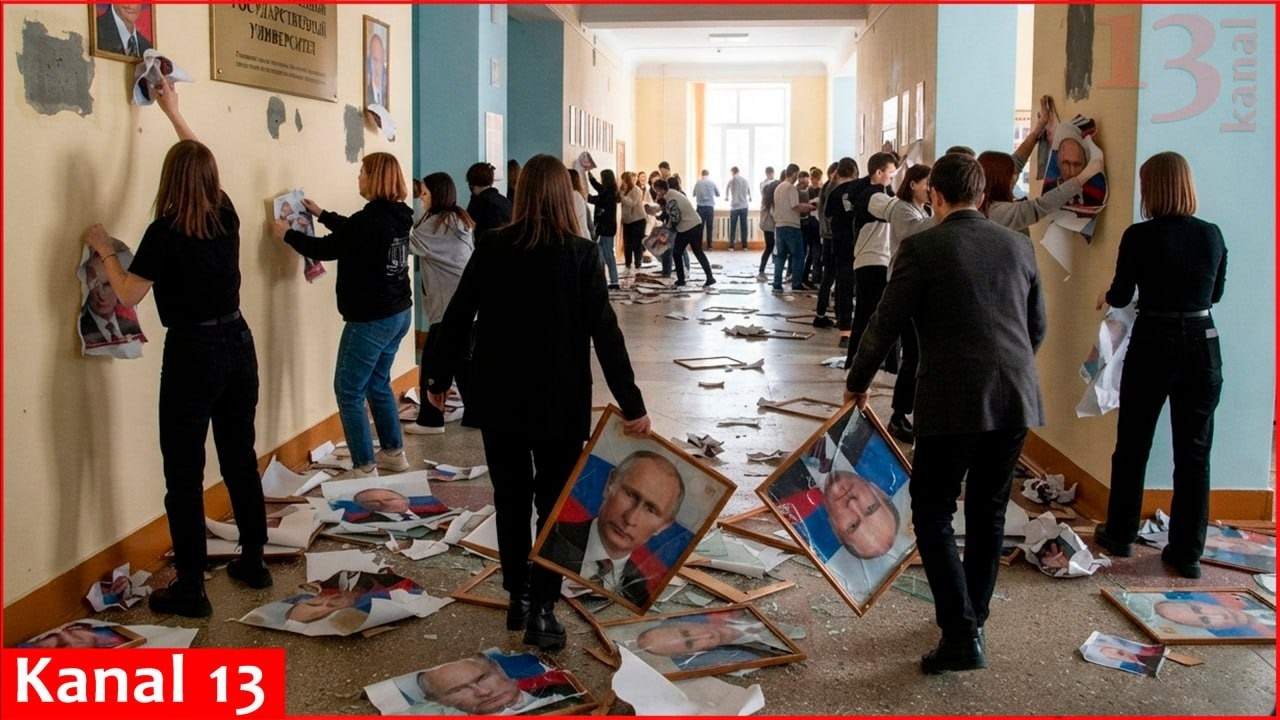 Thumbnail for An underground revolt against Putin in Russia: his portraits are torn down