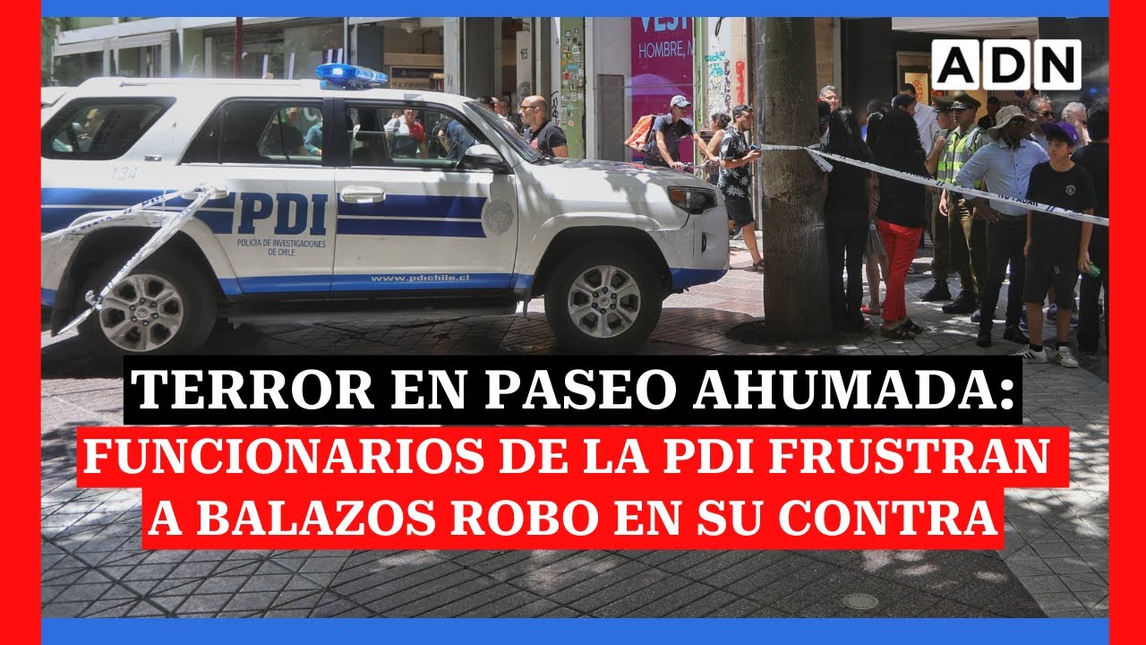 Escena del incidente en Paseo Ahumada