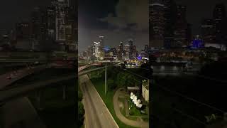 Houston skyline at night #houston #drone #texas #dji #htx #aesthetic #travel #city #downtown #love