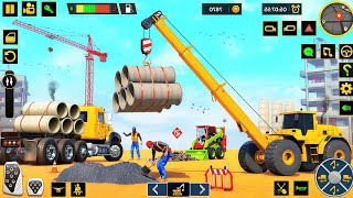 도시 도로 건설 시뮬레이터 3D 🚧 | 대형 굴삭기 및 트럭 - 안드로이드 게임플레이 screenshot 4