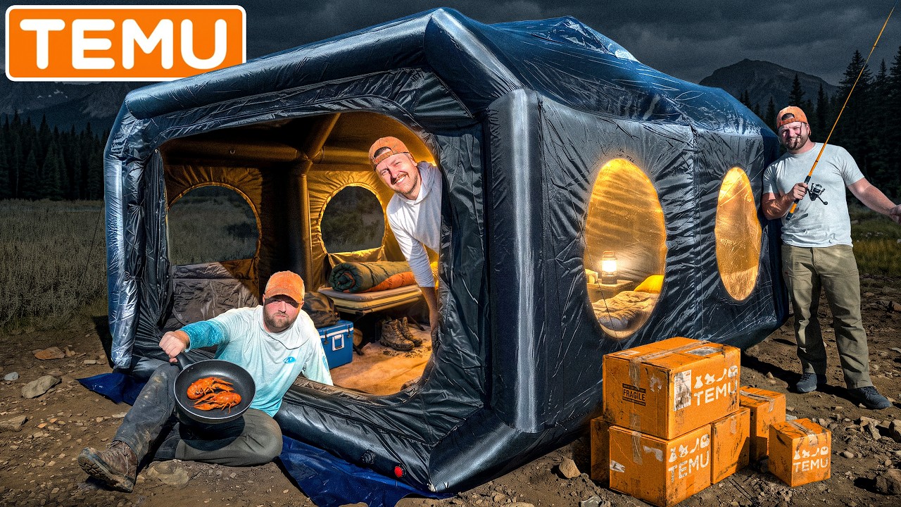 $1,000 Inflatable Temu Tent Survival Challenge!