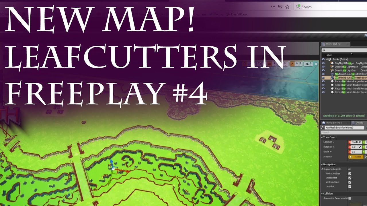 Livestream - Leafcutters in Freeplay Development #4 - New Map Continues ...