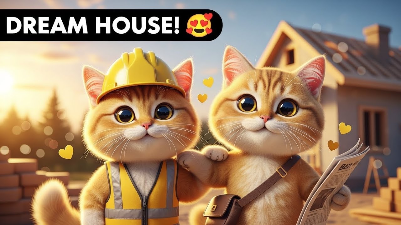 Miu Cat & Ben Cat Build Their DREAM HOUSE! 🏠💕 Heartwarming Story | Cat Family Animation