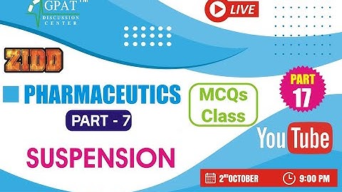 ZIDD SERIES PART-17 | BIPHASIC LIQUID DOSAGE FORM- SUSPENSION 25 IMPORTANT MCQS
