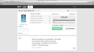 Glyde lets you choose how much you want to ask for your item